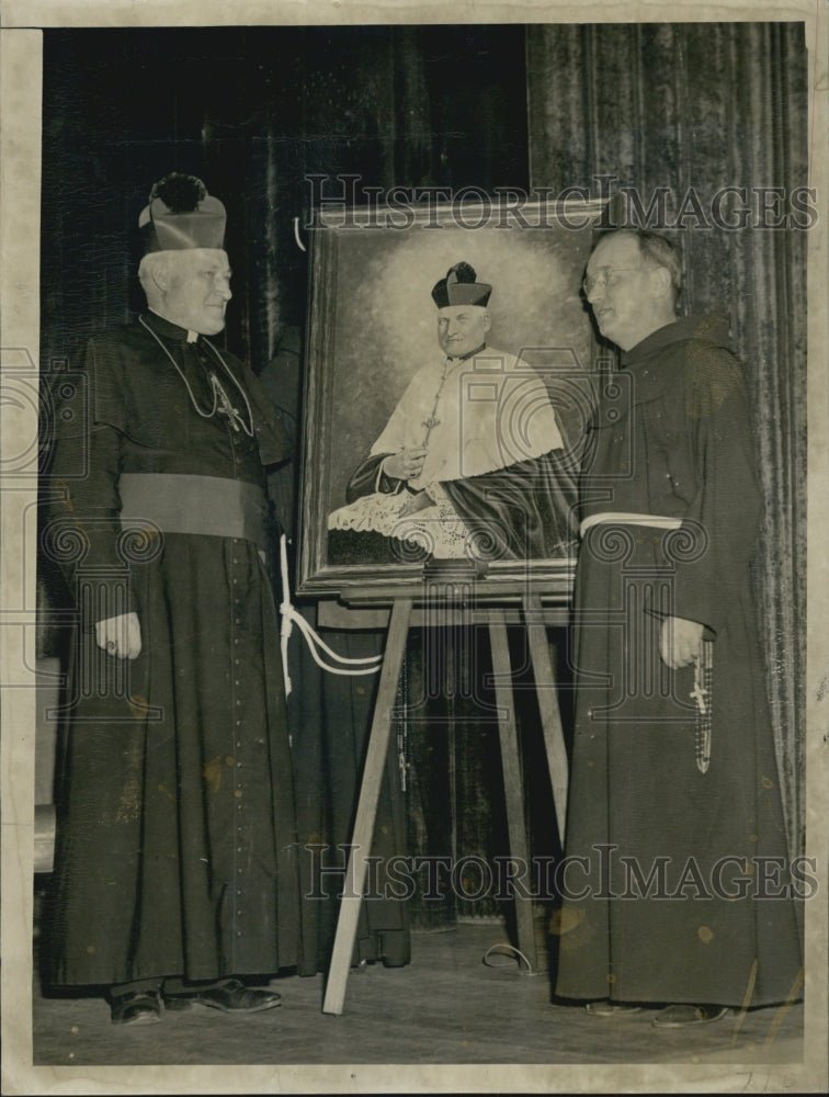 1953 Press Photo Archbishop Richard Cushing &amp; Rev. Harold Blake - Historic Images