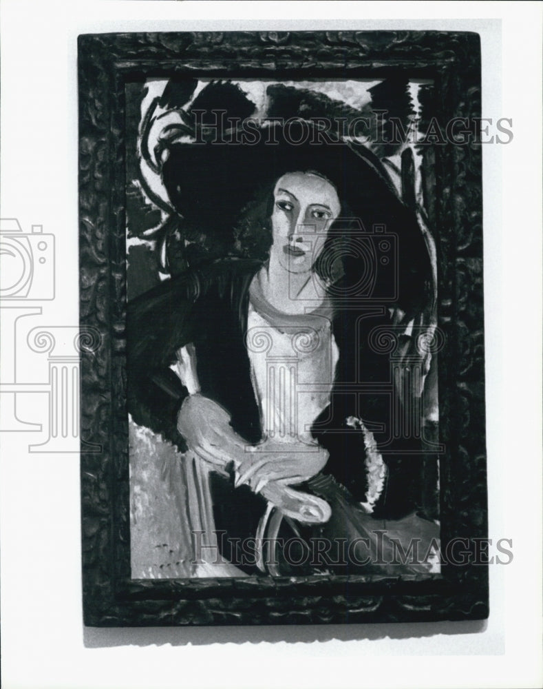 1996 Press Photo Exhibit of Margaret Sargent's painting - Historic Images