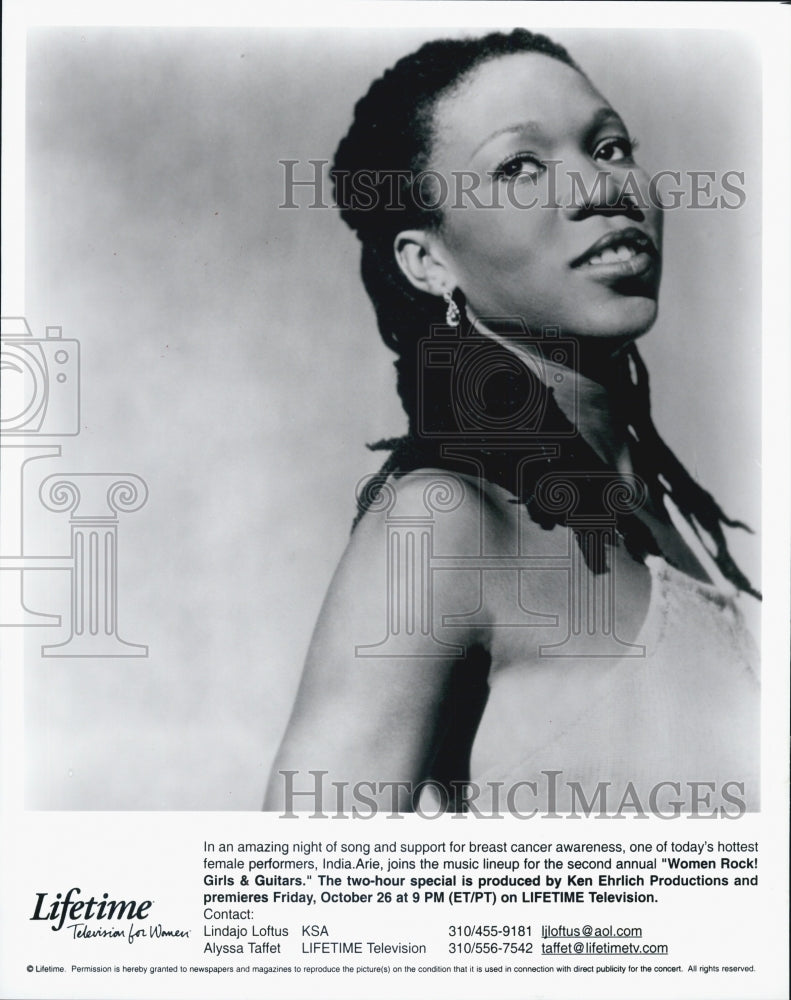 Press Photo Musician India Arie posing for photo - Historic Images