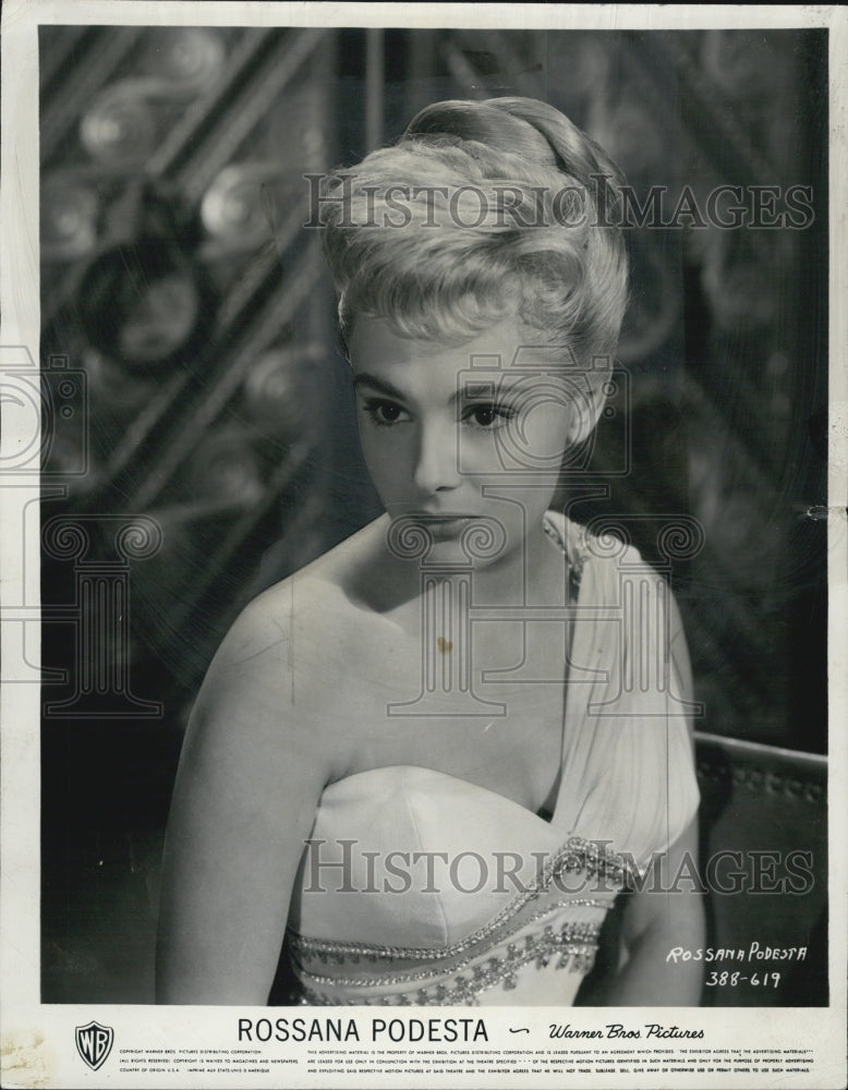 1956 Press Photo Italian Movie Actress Rossana Podesta - Historic Images