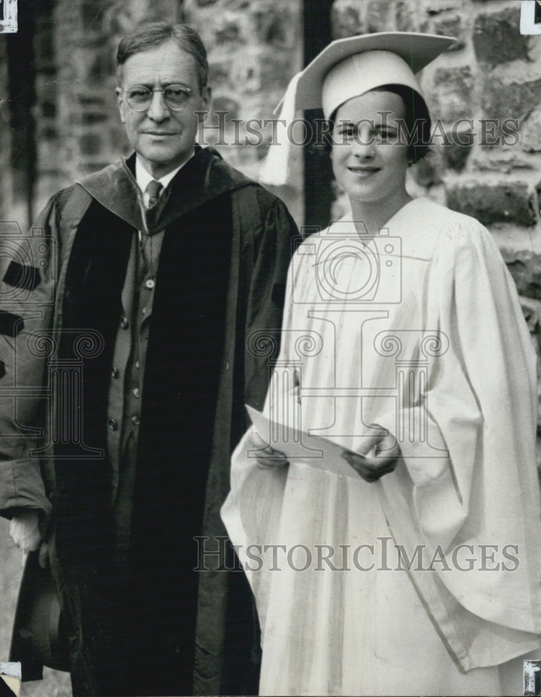 1932 Press Photo Newton D Baker and daughter Margaret - Historic Images