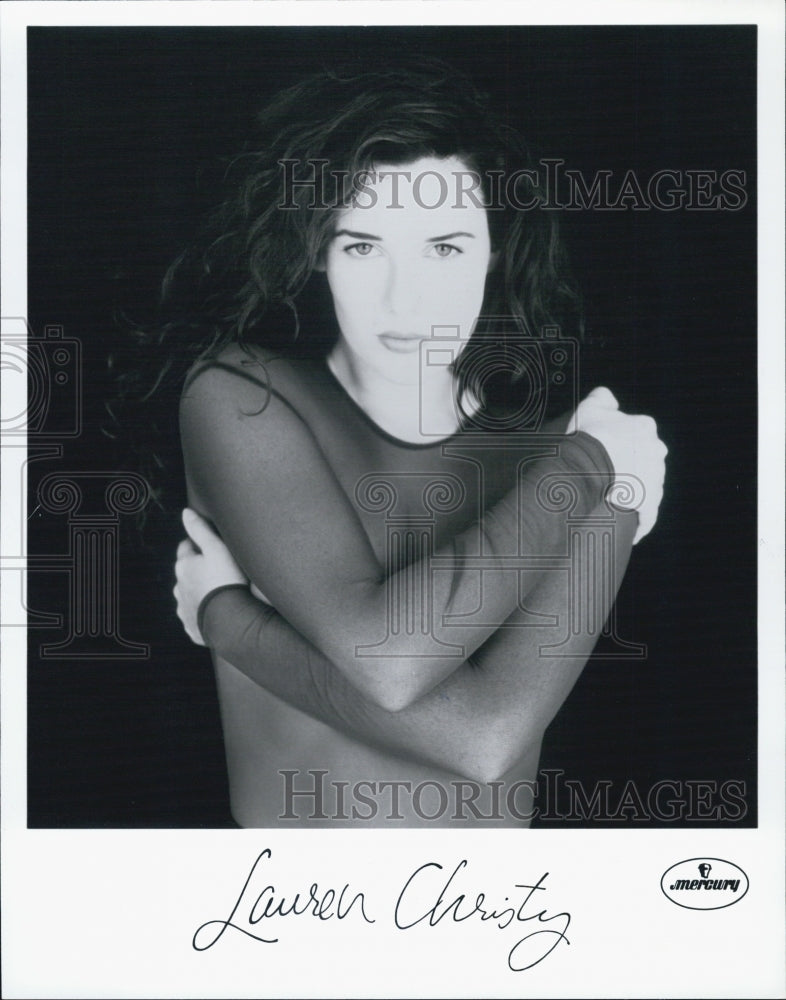 Press Photo English singer-songwriter and music producer Lauren Christy - Historic Images