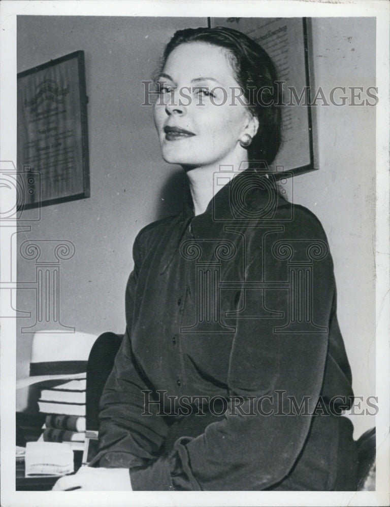 1948 Press Photo Nancy Fletcher Choremi Arrested for Moral Vrgrancy - Historic Images