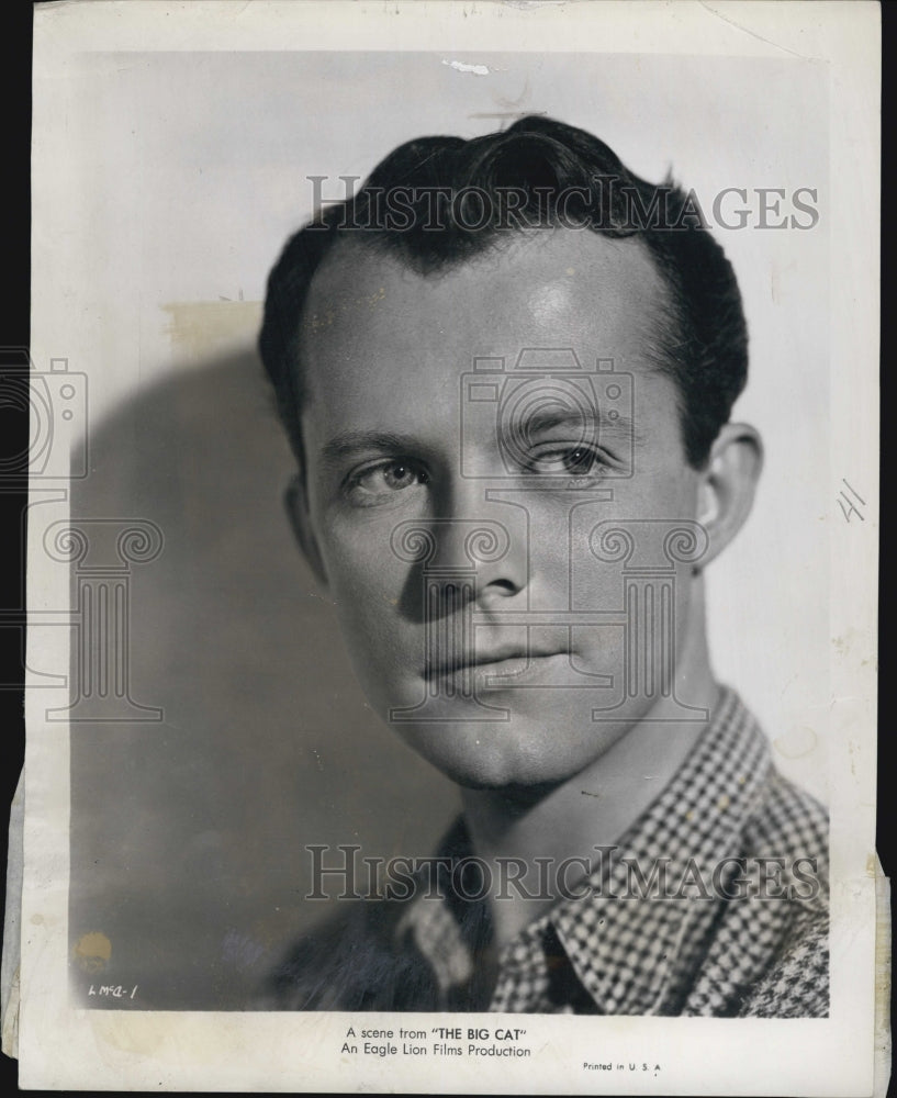 1949 Press Photo Actor Lon McCallister on Children&#39;s Hour to Benefit Hospital - Historic Images