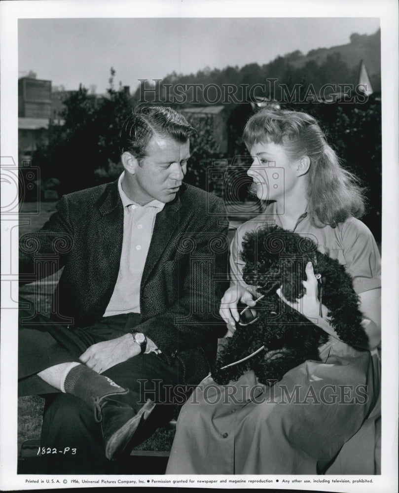 1957 Press Photo Dancer Gene Nelson and Actress Piper Laurie linked romantically - Historic Images