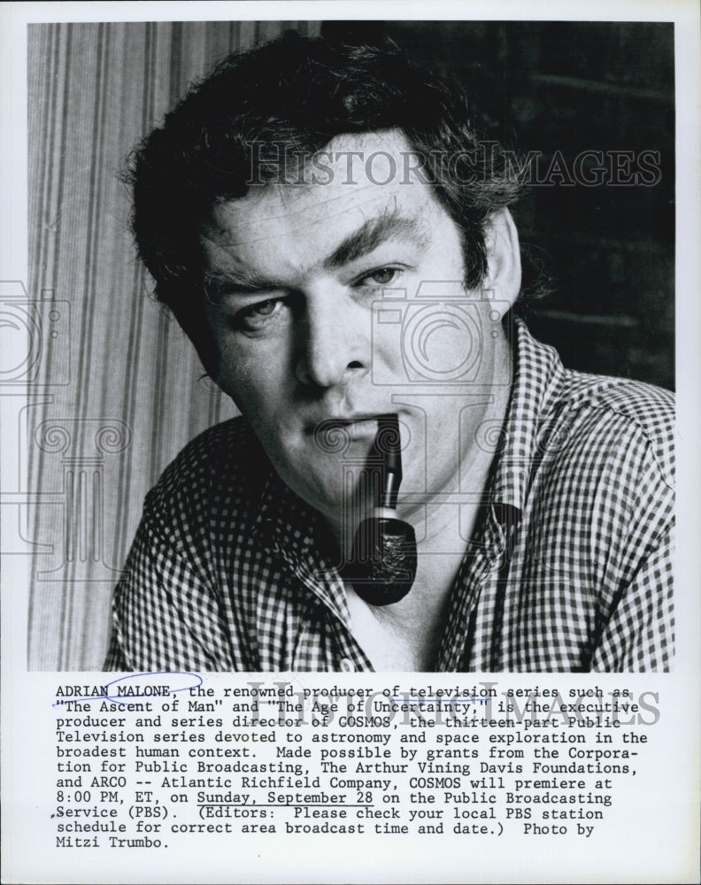 1980 Press Photo Producer Adrian Malone of &quot;The Ascent of Man&quot; - Historic Images