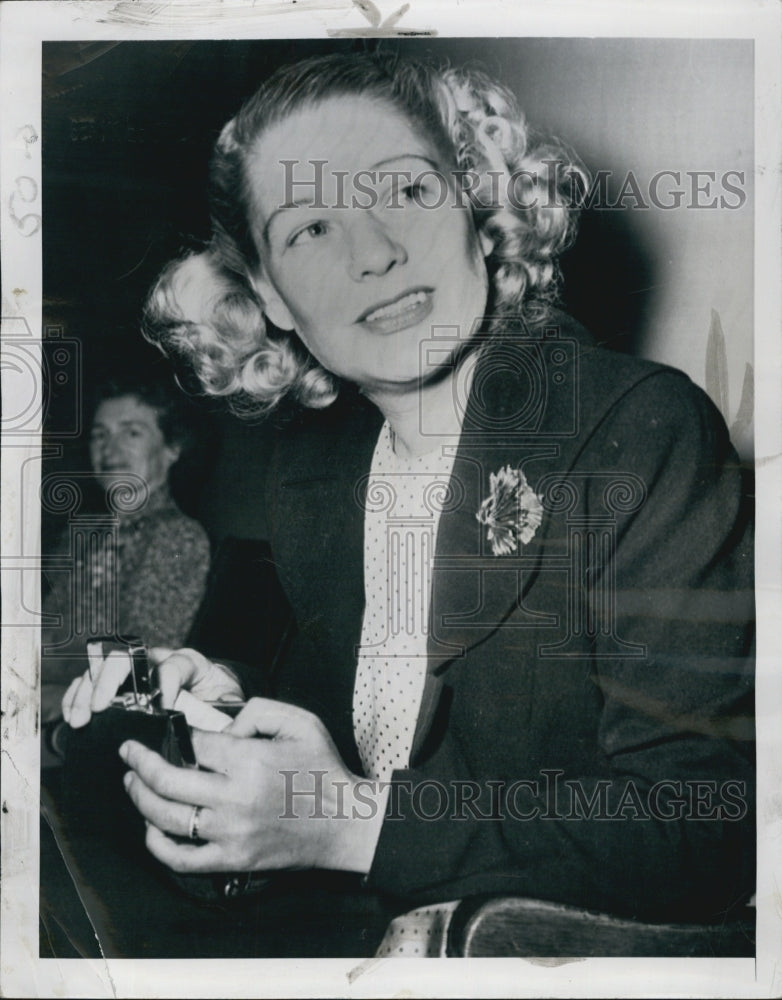 1949 Press Photo Jane Dorsey divorces bandleader Jimmy Dorsey - Historic Images