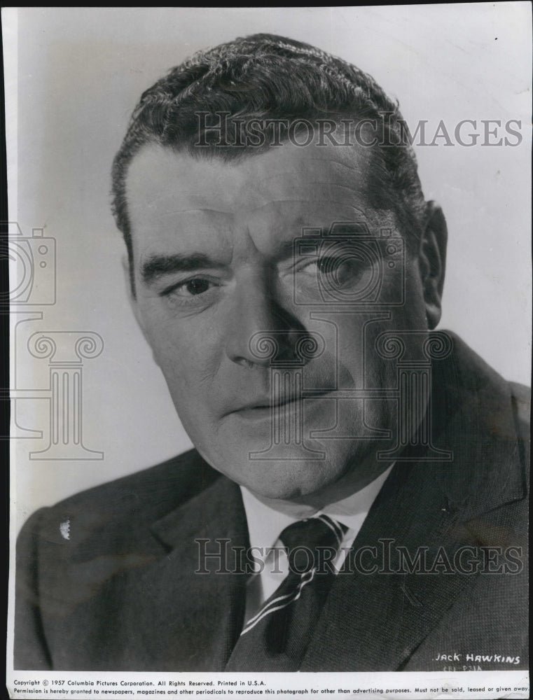 1958 Press Photo Actor Jack Hawkins In "Rudsa" - Historic Images