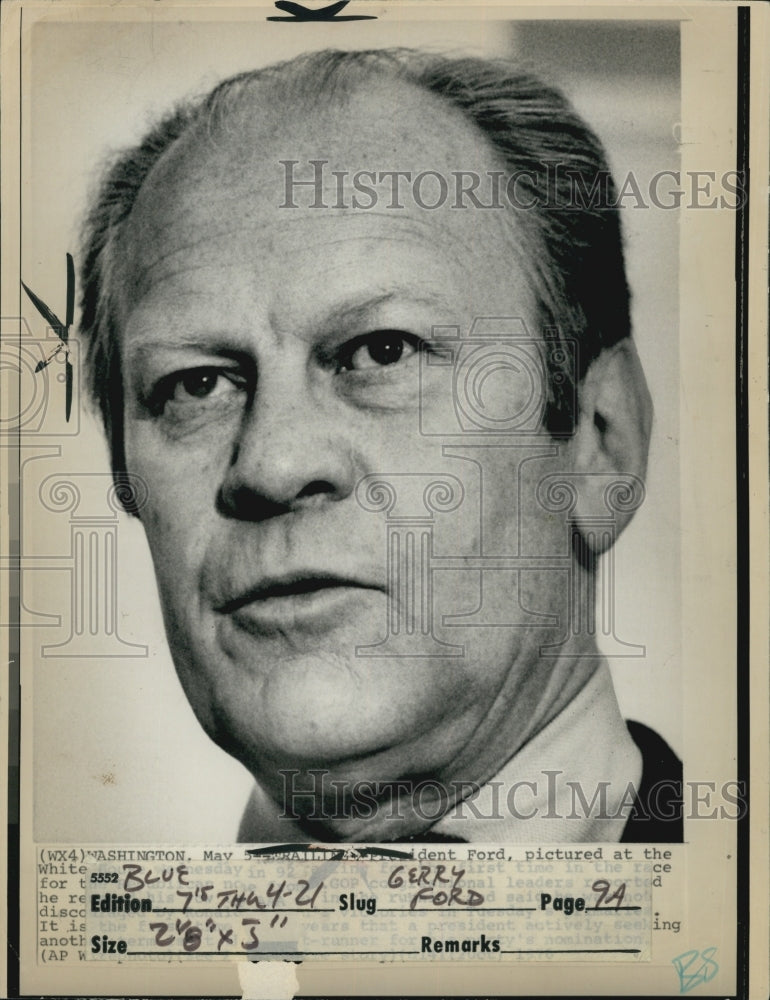 1976 Press Photo President Gerald Ford - Historic Images