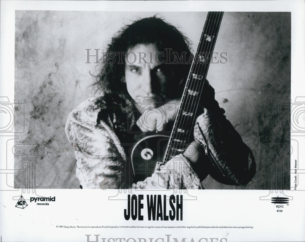 1991 Press Photo Singer Joe Walsh - Historic Images