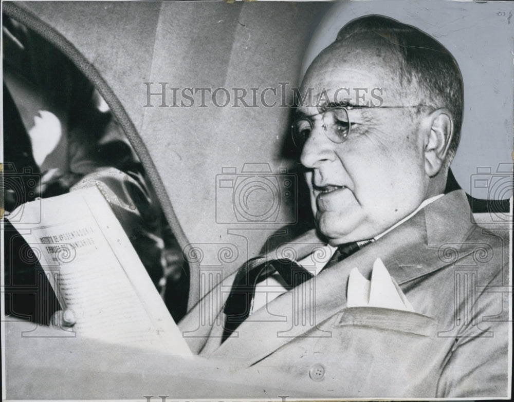 1951 Press Photo Brazilian President Getulio Vargas - Historic Images