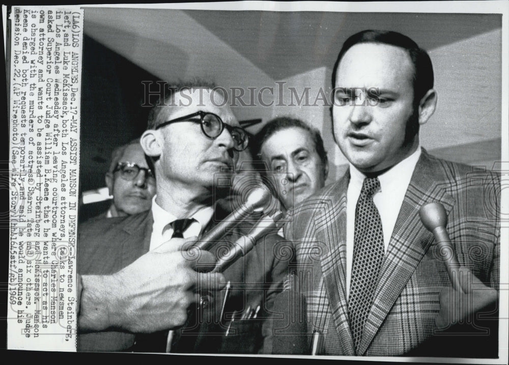 1969 Press Photo Los Angeles Attorneys Lawrence Steinberg &amp; Luke McKissack - Historic Images