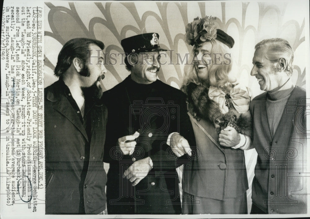 1969 Press Photo George Schlatter &amp; Ed Friendly Producers of &quot;Laugh In&quot; - Historic Images