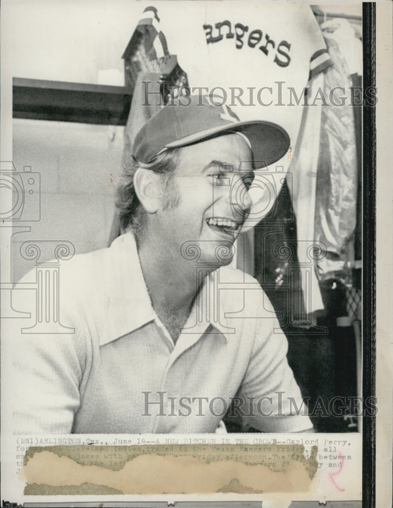 1976 Press Photo Rangers Gaylord Perry - Historic Images