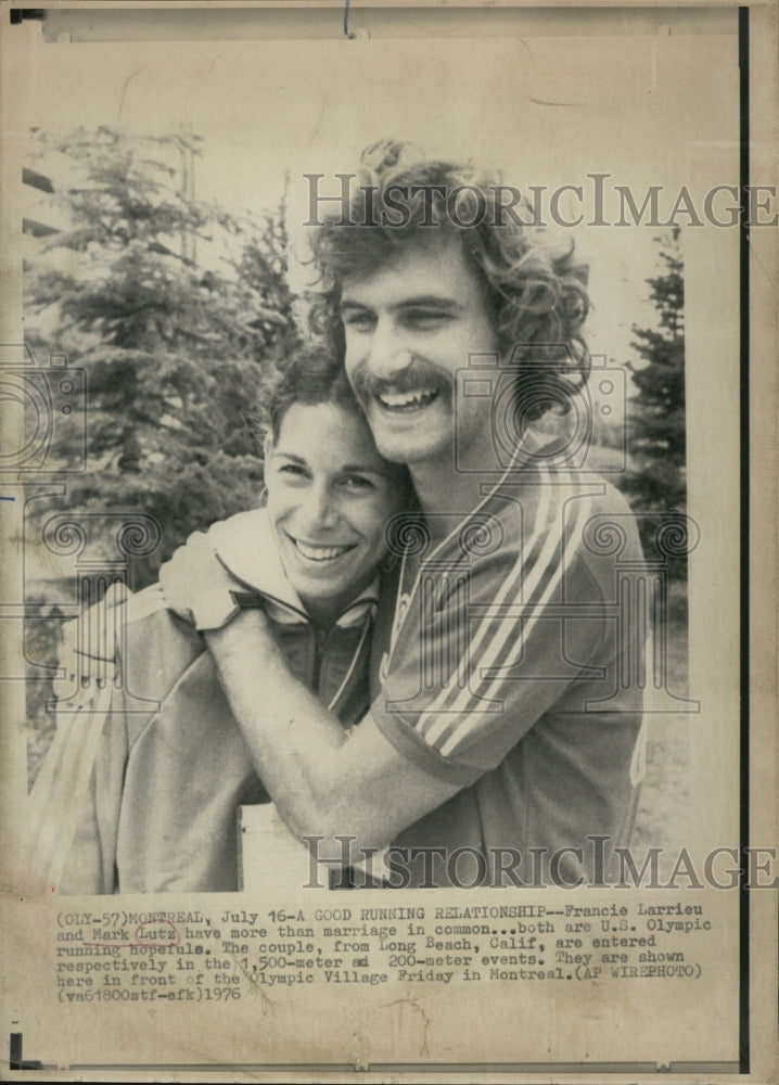 1976 Press Photo Francie Larrieu and husband Mark Lutz are both Olympic hopefuls - Historic Images