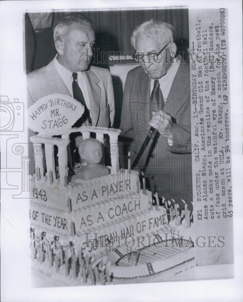 Press Photo Alonso Stagg Coached Football 40 Years at University of Chicago At94 - Historic Images