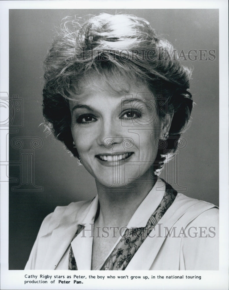 Press Photo Gymnast Cathy Rigby in &quot;Peter Pan&quot; - Historic Images