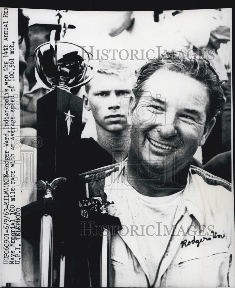 1936 Press Photo Rodger Ward Race Car Driver Won Mays Memorial 100 Mile Race - Historic Images