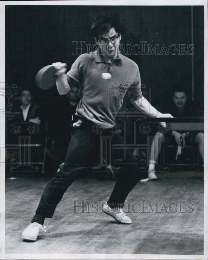 1967 Press Photo Table Tennis Championship Competing is Larry Lee of Canada - Historic Images