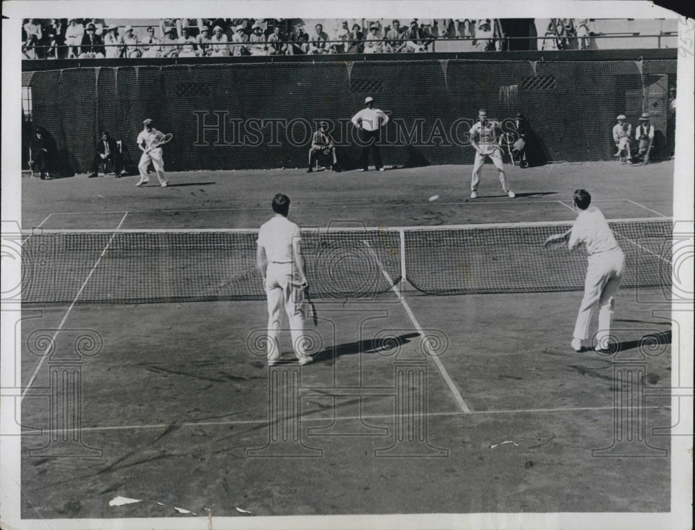 1934 Press Photo Bermuda Amateur Tennis Championships Men's Doubles - Historic Images