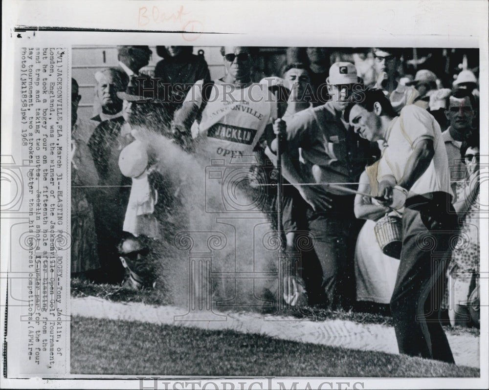 1968 Press Photo Tony Jacklin Wins Jacksonville Open Golf Tourney-Bogey For 4 - Historic Images