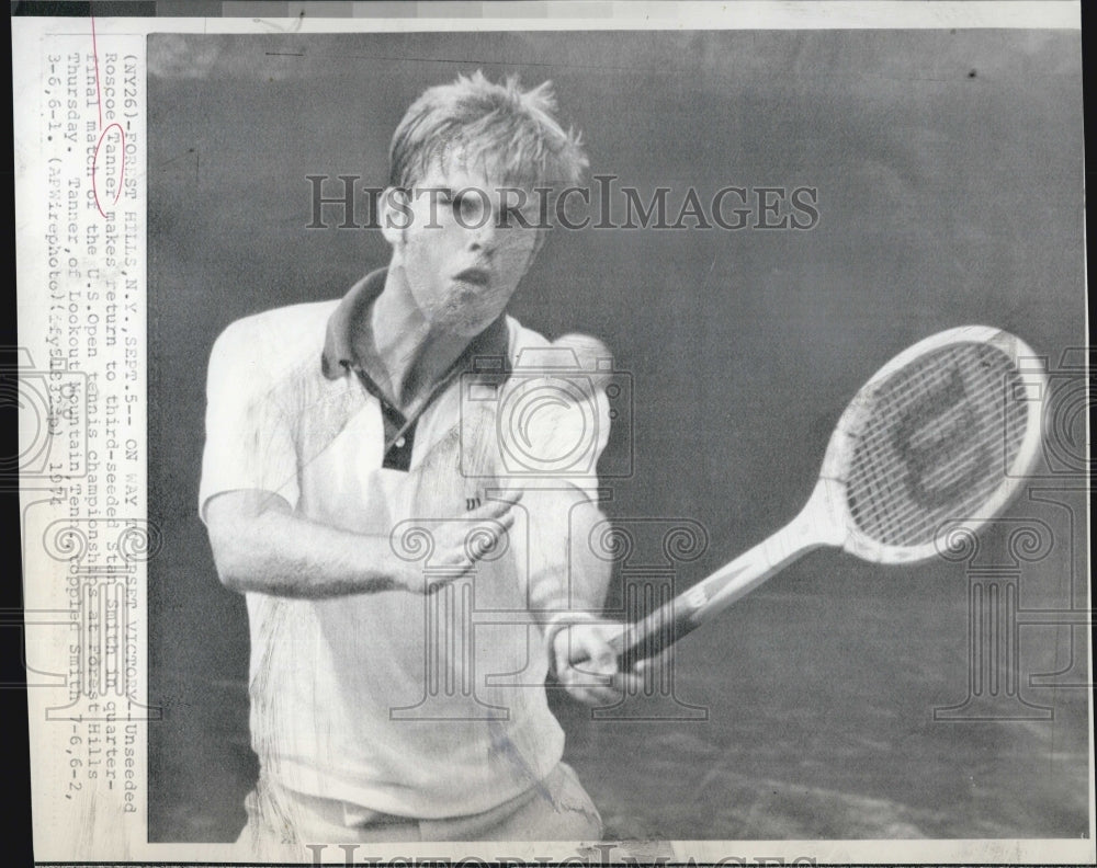 1974 Press Photo Roscoe Tanner, Tennis Player - Historic Images