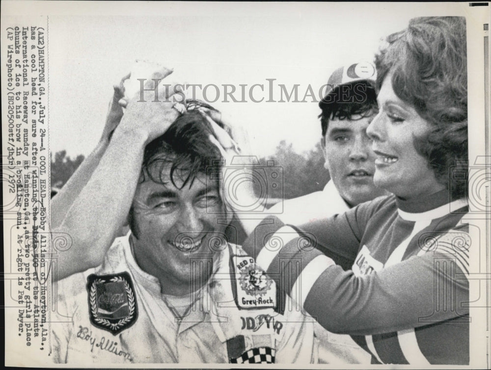 1972 Press Photo Bobby Allison, Race Car Driver Wins The Dixie 500 - Historic Images