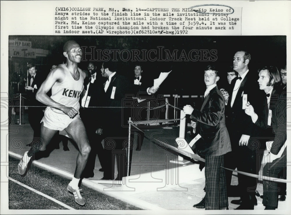 1972 Press Photo Kipchoge Keine, Runner From Kenya - Historic Images