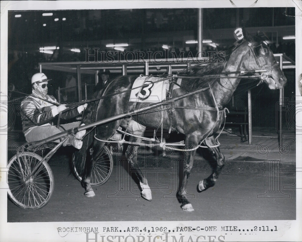 1962 Press Photo George Sziklai, Harness Racer With Horse - Historic Images