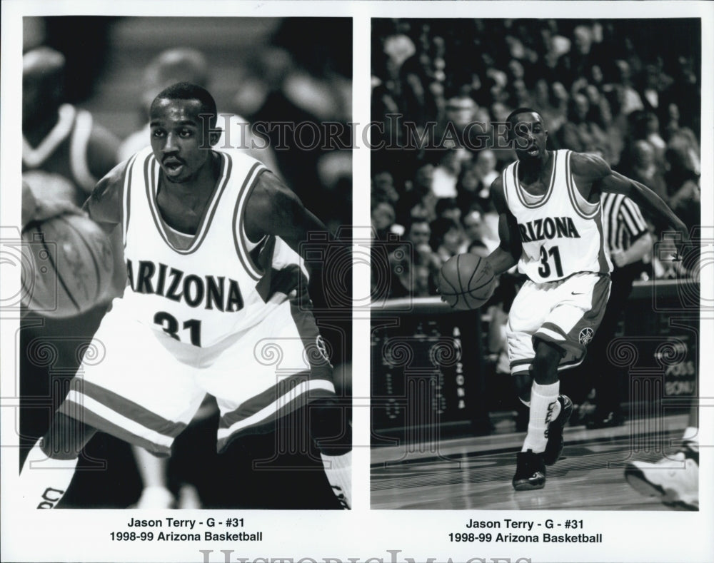 1999 Press Photo Jason Terry #31 Arizona Basketball - Historic Images