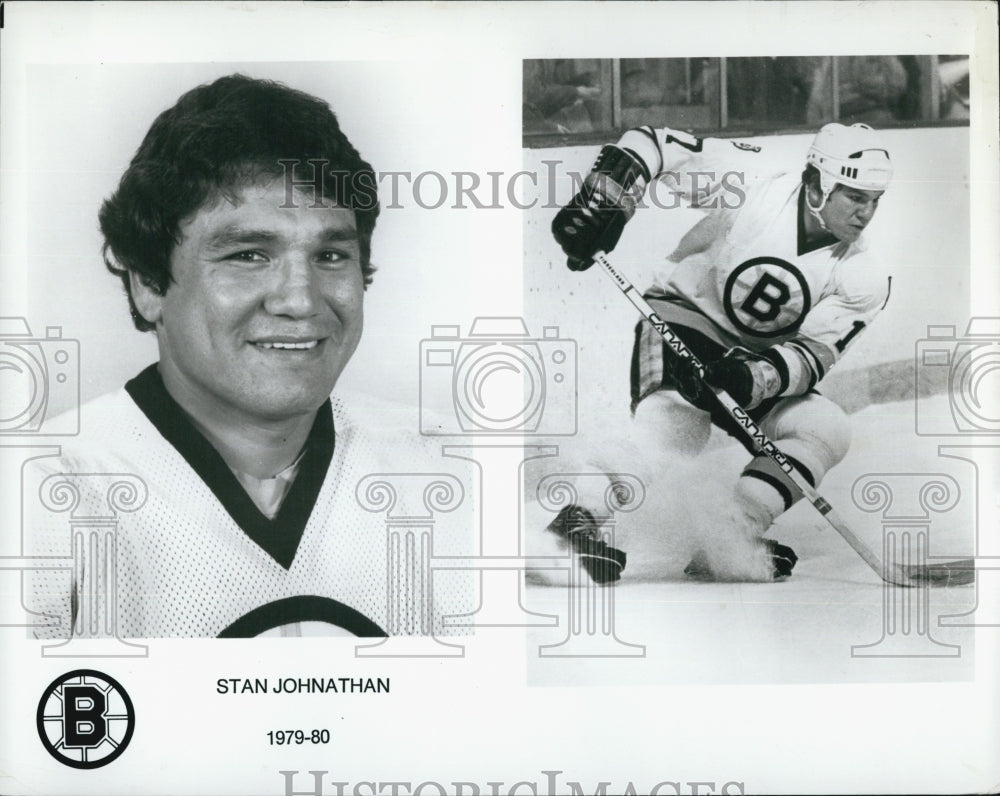 1980 Press Photo Stan Jonathan Boston Bruins Hockey Left Wing - Historic Images