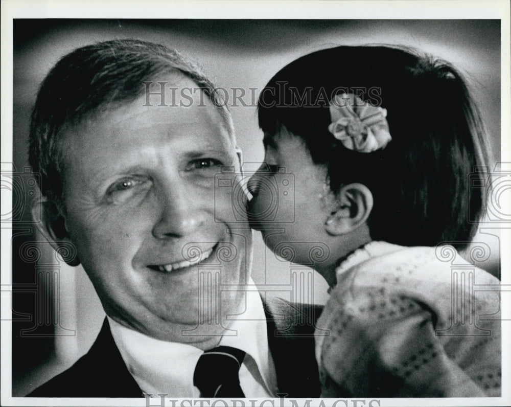 1984 Press Photo Alexandra Balcazar and Robert Jepsen at Hospital - Historic Images