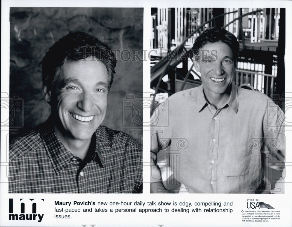 1998 Press Photo Maury Povich TV Talk Show Host - Historic Images