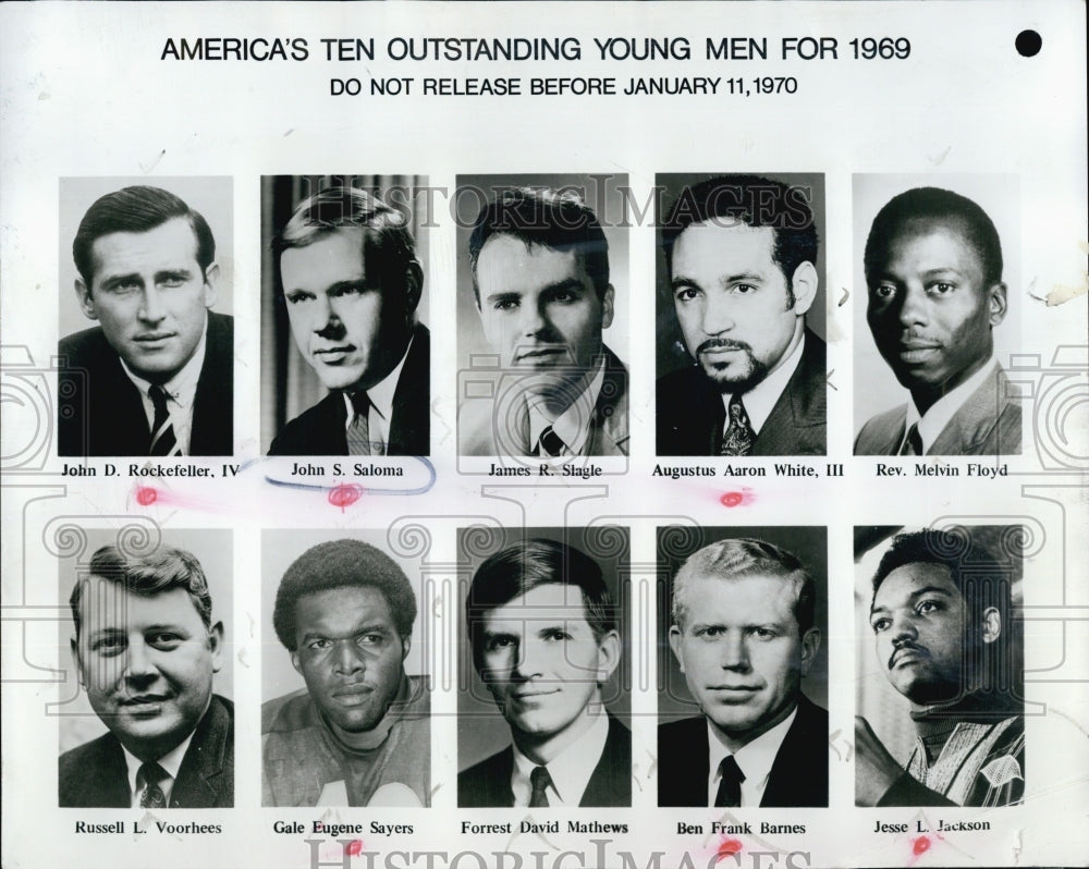 1970 Press Photo Outstanding Young Men 1969 John Rockefeller John Saloma - Historic Images