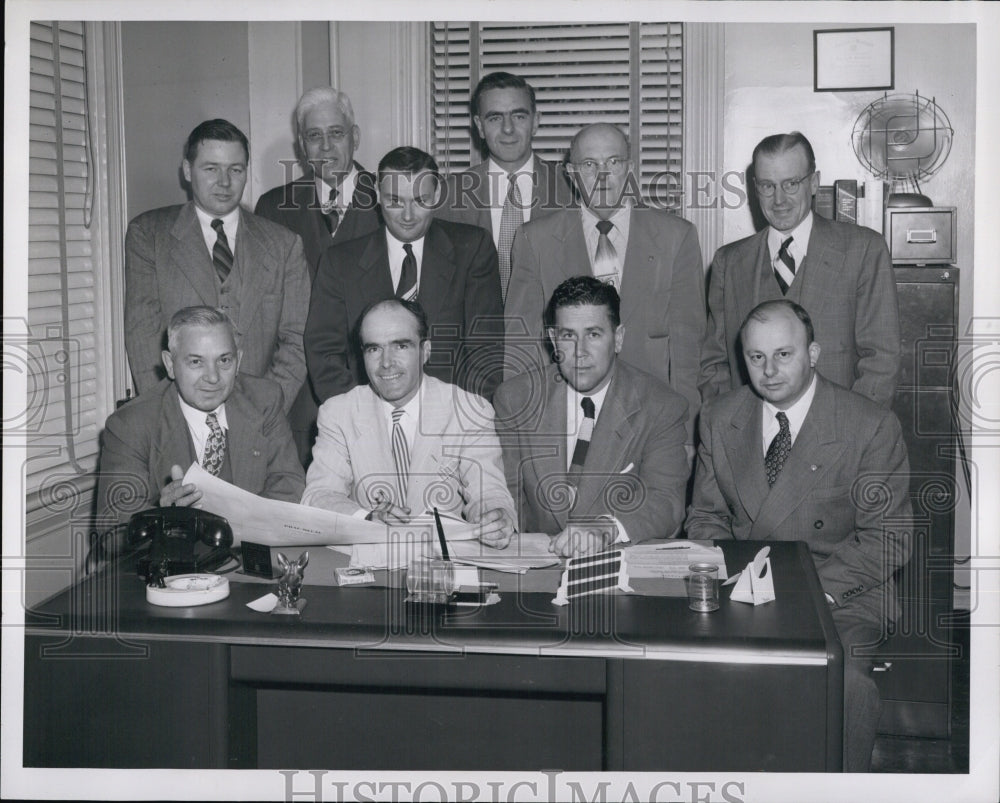 1951 Press Photo Carpenter, Cohofan, Stiles, Congrano, of Industrial Committee - Historic Images