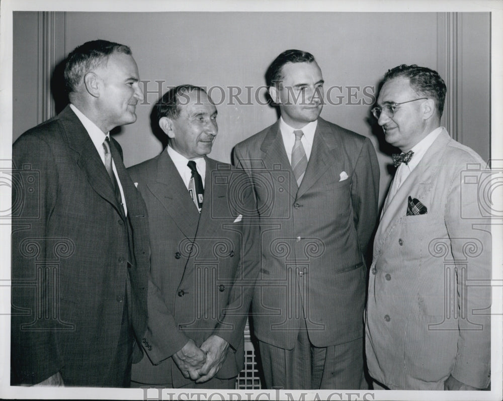 1948 Press Photo Robert Cutler, Milton Kohn, Edward Hanify and Sidney Cohen - Historic Images