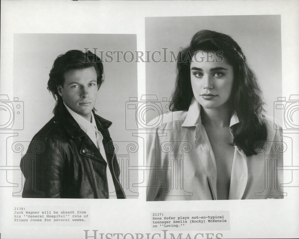 Press Photo Jack Wagner and Rena Sofer, Actors - Historic Images