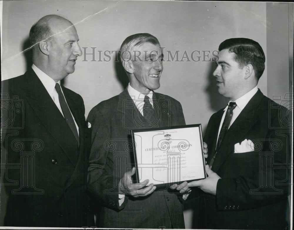1954 Press Photo Senator Leverett Saltonstall,Harold E. Stassen &amp; Donald Segal - Historic Images