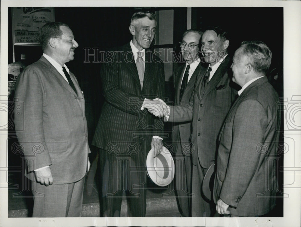 1953 Press Photo Leverett Saltonstall - Historic Images