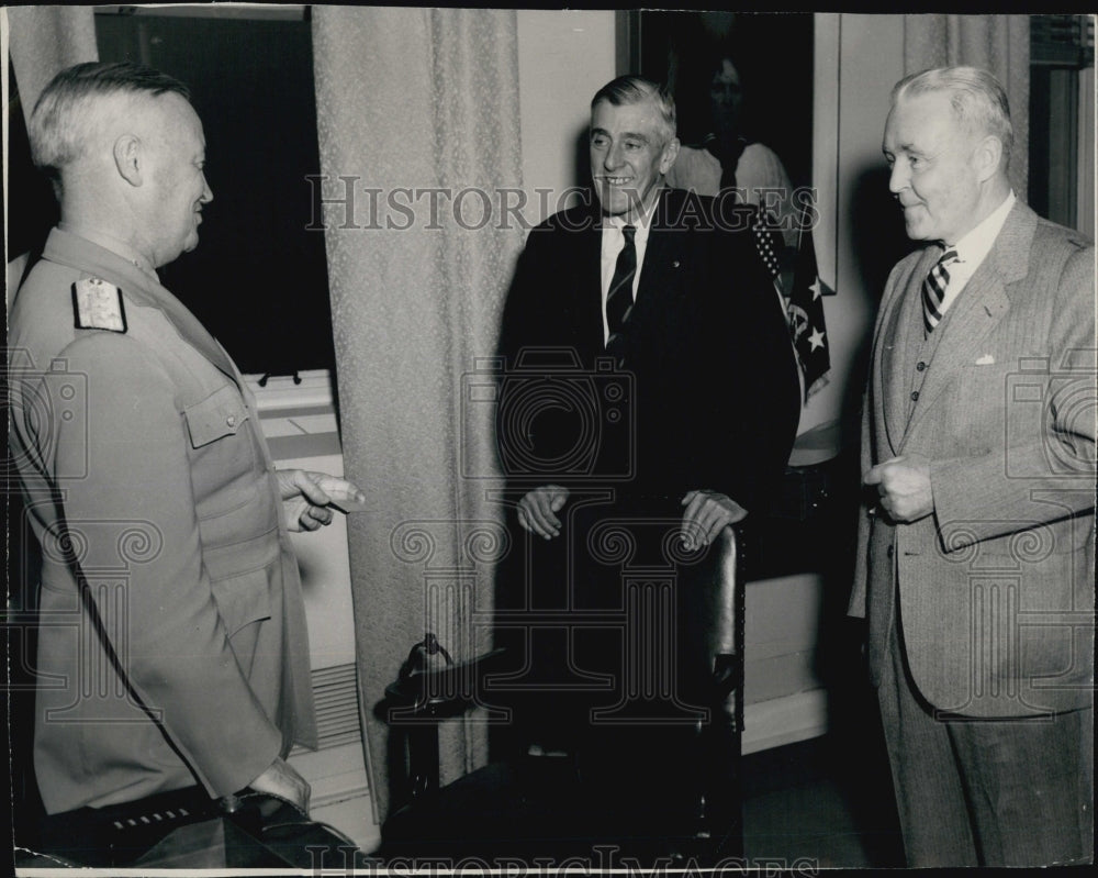 1951 Press Photo Admiral Forrest P. Sherman Chief Of Naval Operations &amp; Frank T. - Historic Images