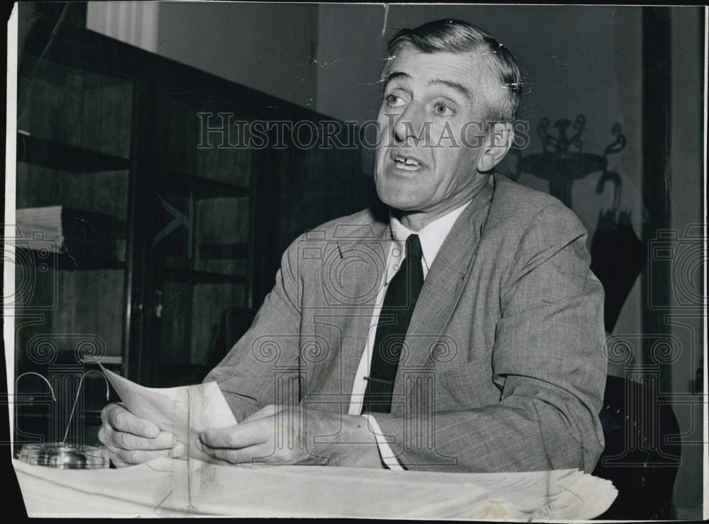 1947 Press Photo Sen.Leverett Saltonstall Speaking At House Of Representatives - Historic Images