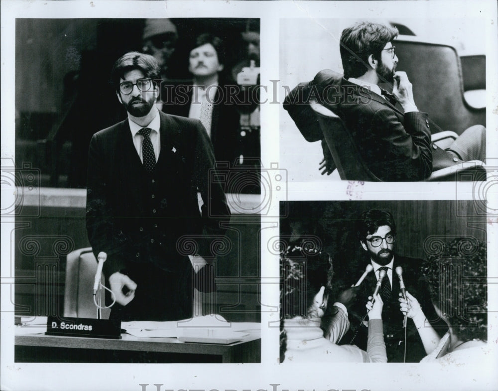 1989 Press Photo Boston community activist David Scondras in court - Historic Images
