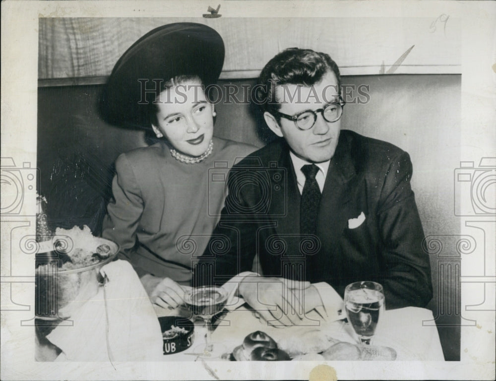 1946 Press Photo Florence Pritchett & Robert Walker, ex-hubby of Jennifer Jones - Historic Images