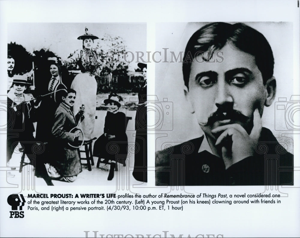 1993 Press Photo Marcel Proust A Writers Life Being Remembered On PBS - Historic Images