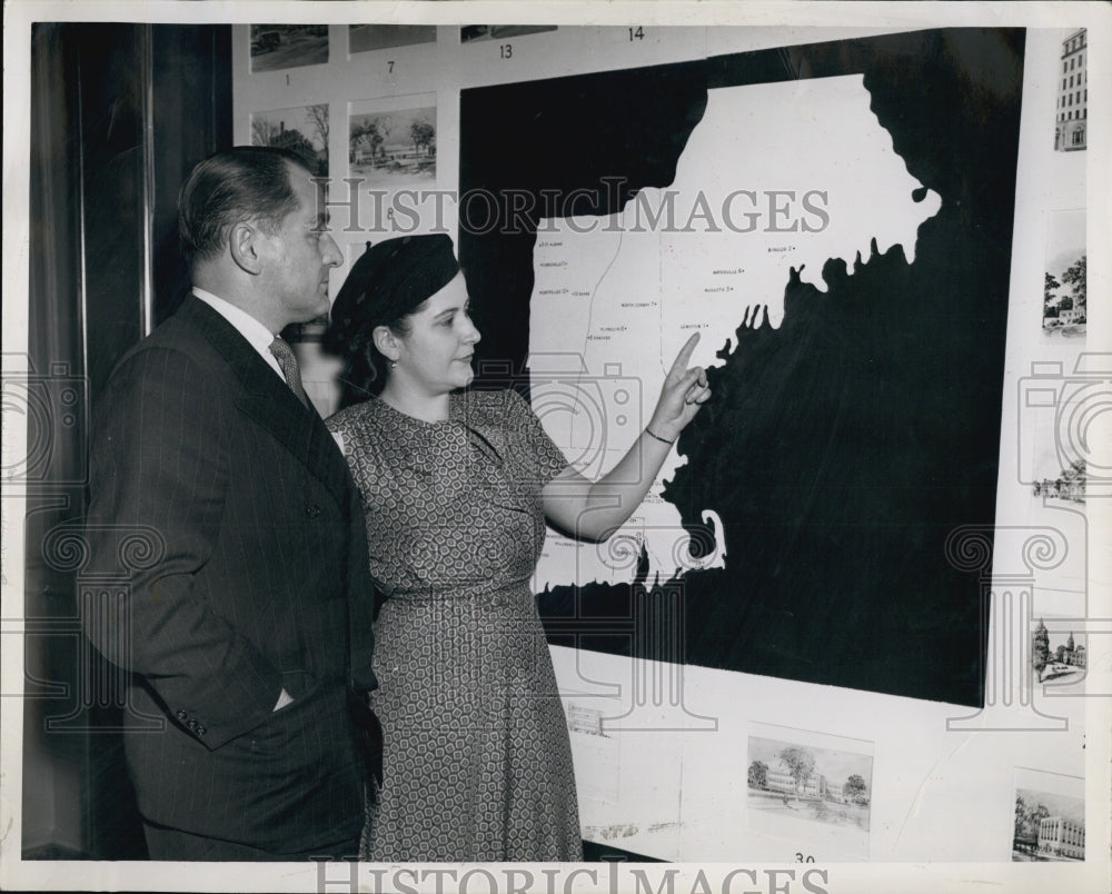 1949 Press Photo Dr. Claire Ryder and Edgerton Hart - Historic Images