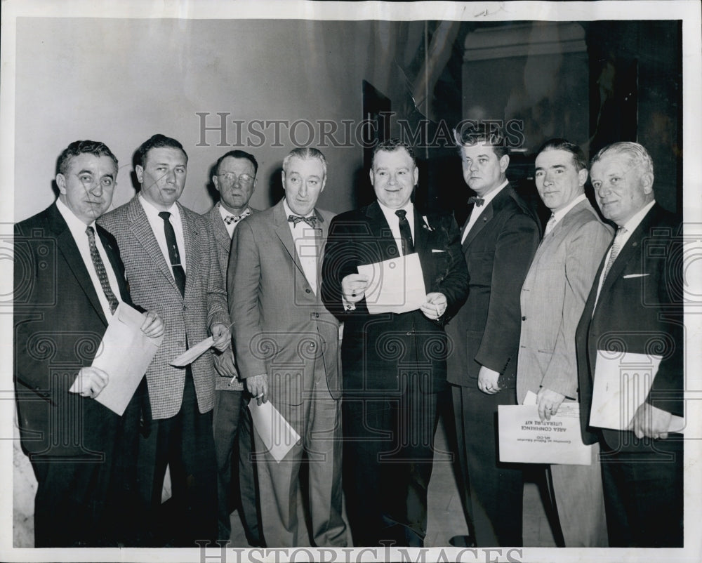 1958 Press Photo Matthew Ryan, George O'Brien, William Ingraham, Thomas Rush, - Historic Images