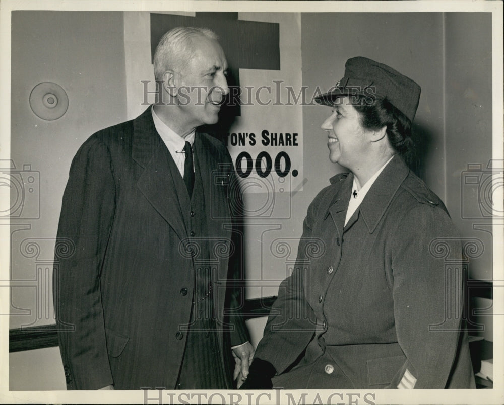 1945 Betty Dumaine Edgar Rust Greater Boston Red Cross War Fund - Historic Images