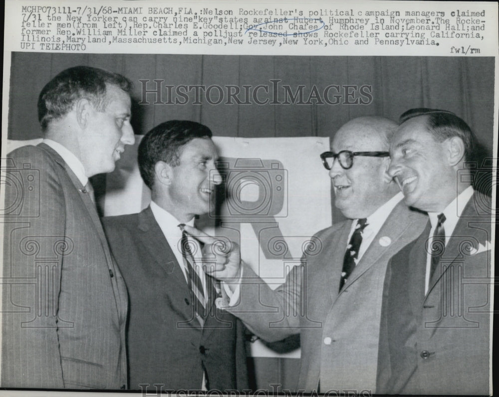 1968 Nelson Rockefeller political campaign mgr Rep Charles Goodell - Historic Images