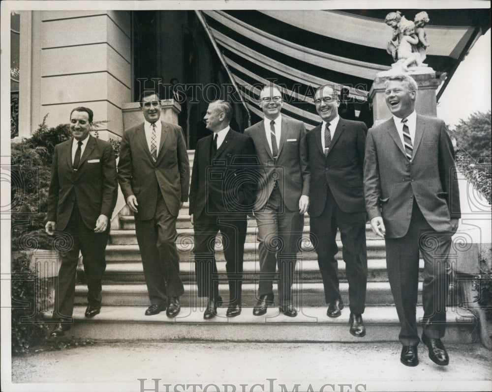 1965 Press Photo New England Governors John Dempsey John Chafee John Volpe - Historic Images