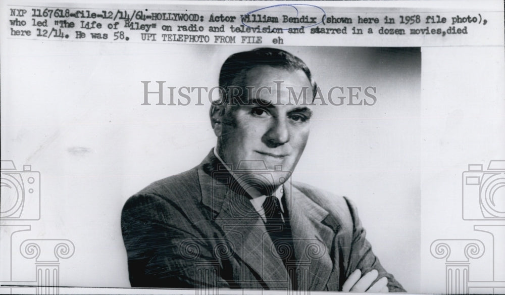 1964 Press Photo William Bendix - Historic Images